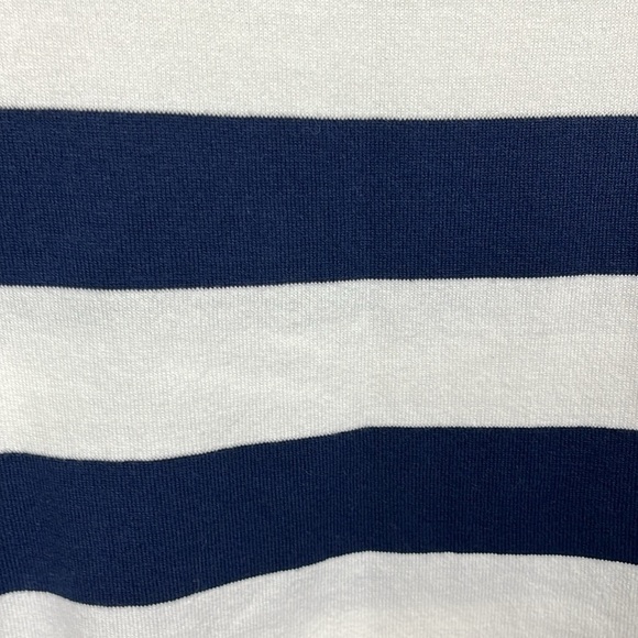 Sail to Sable Womens Sweater M Blue/White Stripes Sleeveless Fringe Hem Pullover - Picture 5 of 11